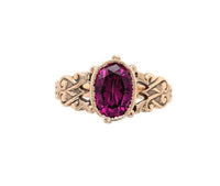 10k Yellow Gold 1.26ct Grape Genuine Natural Garnet Ring Size 5.25 (#J6143)