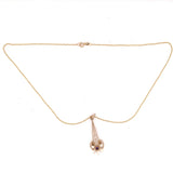 10k Yellow Gold Lavaliere Pendant Freshwater River Pearls (#J4817)