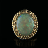 14k Yellow Gold Genuine Natural Opal Stud Earrings with Lots of Color! (#J6442)