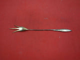 Lily of the Valley by Whiting Sterling Silver Lettuce Fork Gold Wash  9"