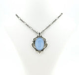 Georg Jensen Sterling 2019 Blue Chalcedony Pendant Jewelry (#J4346)