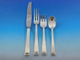 Chinese Key by Allan Adler Sterling Silver Flatware Set Service 25 pcs Dinner