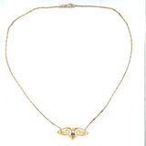 14k and 8k German Jugendstil Necklace Sapphires and Pearl Jewelry (#J6162)