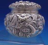 Repousse by R and S Sterling Silver Powder Jar 3 1/4" x 4 1/4" 7.3 ozt. (#7032)