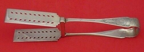 Tiffany & Co. Sterling Silver Asparagus Tong Yoked Pierced Brite-Cut 10 3/4"