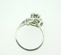 Retro 14k White Gold Genuine Natural Diamond Ring .36ct (#J1933)