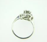 Retro 14k White Gold Genuine Natural Diamond Ring .36ct (#J1933)