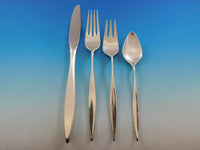 Crystal by International Sterling Silver Flatware Set 12 Service 62 pieces