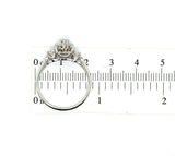 Platinum 1 Carat Total Weight Genuine Natural Diamond Rosette Ring (#J5495)