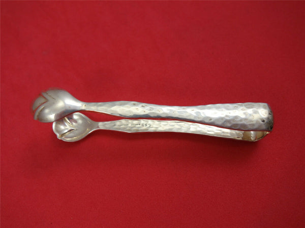 Lap Over Edge Hammered by Tiffany Sterling Silver Sugar Tong 3 3/4" Serving
