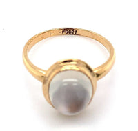 10k Yellow Gold Genuine Natural Moonstone Ring Pool of Light Jewelry (#J5286)