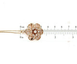 14k Gold 1.5 Carat Mine Cut Genuine Natural Diamond Rosette Pin Pendant (#J5458)