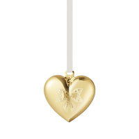 2022 Georg Jensen Christmas Holiday Ornament Heart Gold - New - 10020120