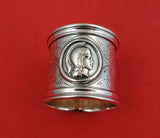 Medallion by Unknown Sterling Silver Napkin Ring Helmeted Male Warrior Heirloom