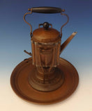 Joseph Heinrichs Copper Kettle On Stand with Tray Arts & Crafts 13" X 8" (#0190)