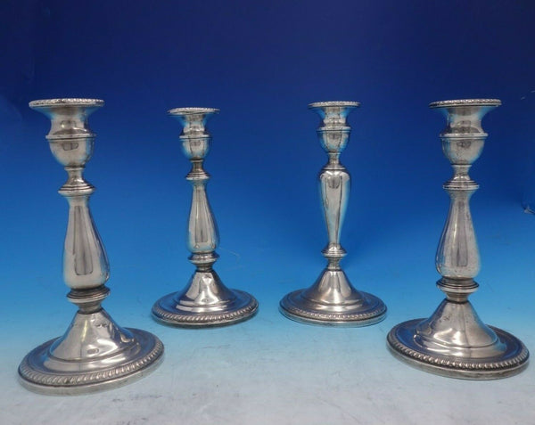 Mueck-Carey Co Sterling Silver Candlestick Set 4pc 8 3/4" x 4 5/8" #263 (#4050)