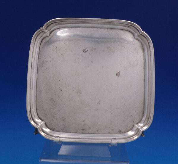 English Sterling Silver Square Salver Tray London 1935 Viners Ltd 7 1/2" (#6952)