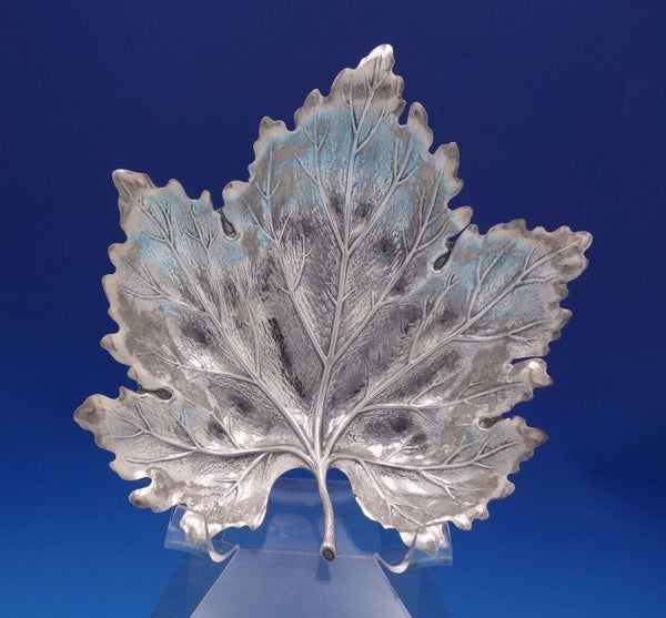 Buccellati Gianamaria Italian Sterling Silver Dish Maple Leaf Five Point (#7025)