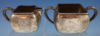 Gorham Sterling Silver Sugar and Creamer 2pc Set Bright-Cut #2445 (#1250)
