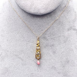 10k Yellow Gold Art Nouveau Lavaliere with Conch Pearl Drop (#J6166)
