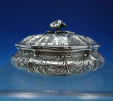 Romeo Miracoli Italian .800 Silver Jewelry Box Chased with 3-D Flowers (#6831)
