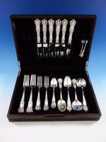 Queens by Birks Sterling Silver Flatware Set Dinner Service 37 pieces Canadian