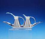 Sanborns Mexican Sterling Silver Sugar Creamer Tray Set 3pc Modernist (#3410)