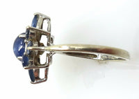 14k Gold Genuine Natural Cabochon Blue Sapphire Ring (#J3724)