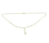 18k Yellow Gold 7ct Genuine Natural Moonstone Drop Necklace Pendant (#J4568)