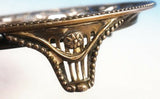 Joseph Cradduck English Sterling Silver Salver Tray Footed Swags Beads (#3041)