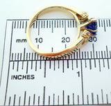 Gorgeous 1.28ct Royal Blue Pear Genuine Natural Sapphire Ring (#J406)