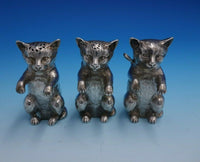 James B. Hennell English Victorian Sterling Silver Condiment Set 5pc (#4740)