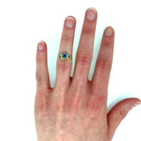 10k Yellow Gold Victorian .49ct Genuine Natural Aquamarine Ring (#J4984)