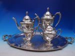 Rose Point by Wallace Silverplate Tea Set 5-Piece (#4732)