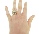 10k Yellow Gold Horse and Horseshoe .35ct Genuine Natural Diamond Ring (#J4525)