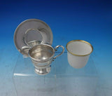 Bead by Fisher Sterling Silver Demitasse Cup with Liner and Saucer #601 (#5909)