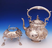 Henry Wilkinson Silverplate Tea Set 6pc with 3-D Bird Finials c. 1860's (#3080)