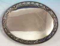 Joseph Cradduck English Sterling Silver Salver Tray Footed Swags Beads (#3041)