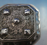 Dutch .833 Silver Box with Applied Filigree on Lid 1" x 2 1/8" 1.4 ozt. (#6843)