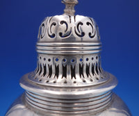 C and S Co English Estate Sterling Silver Muffineer Square Base Fancy (#7283)