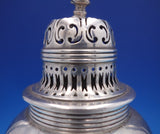 C and S Co English Estate Sterling Silver Muffineer Square Base Fancy (#7283)