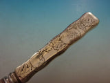 Lap Over Edge Acid Etched by Tiffany Sterling Silver Dinner Knife w/ Tomatoes