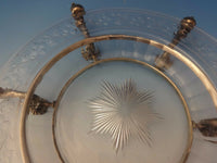 Dominick & Haff Sterling Silver Centerpiece Serving Bowl Crystal Etched (#0089)