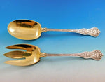 Olympian by Tiffany and Co Sterling Silver Salad Serving Set Gold Washed 10"