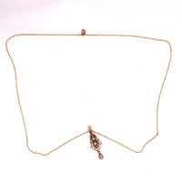10k Yellow Gold Diamond and Pearl Lavaliere Pendant (#J4819)