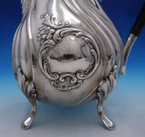 Louis XIV by Unknown Swedish .830 Silver Tea Set 3pc w/ 3D Floral Finial (#4886)