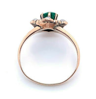 10k Yellow Gold Victorian .48ct Emerald Ring (#J5165)