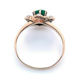 10k Yellow Gold Victorian .48ct Emerald Ring (#J5165)