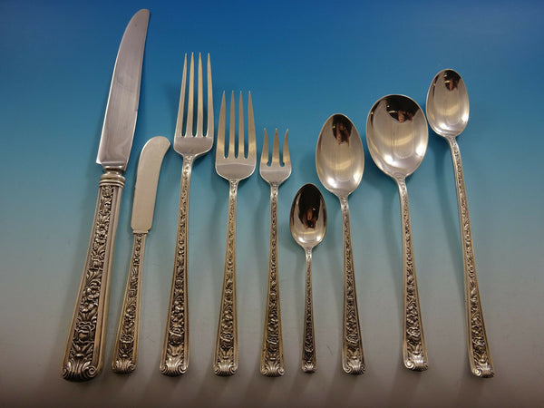 Windsor Rose by Watson Sterling Silver Flatware Set 12 Service 117 Pieces Dinner