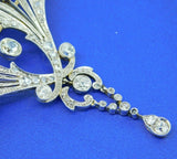 Large 14k Victorian Three Carat Genuine Natural Diamond Pin Pendant (#J3342)